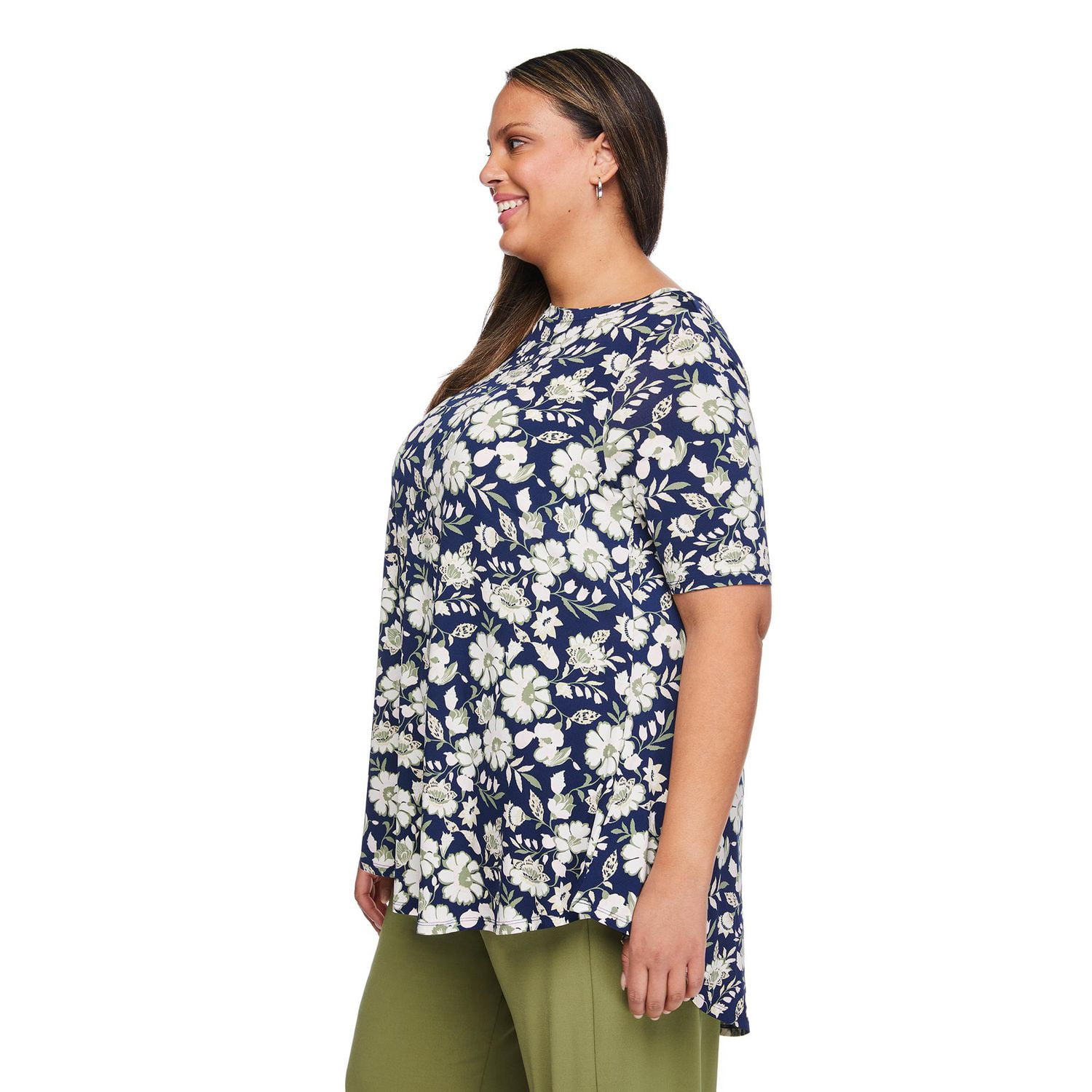 Lane Bryant Women'S Plus Boat-Neck T-Shirt