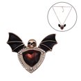 thumbnail image 1 of Brooch Pin Fashion Stylish Dual-Purpose Skeleton Bat Shape Pendant Necklace Lapel Pin with Chain for Halloween, 1 of 10