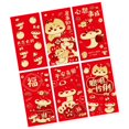 thumbnail image 2 of KLKCMS 6 Pieces Chinese New Year Red Envelopes Hong Bao for Party Favors Graduation D, 2 of 9