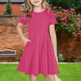 thumbnail image 1 of NTACZA Robe Midi pour Fille Décontractée à Manches Courtes, Robes T-Shirt Amples et Fluides, Robe de Plage pour Ado Fille 7 Ans, 1 of 7