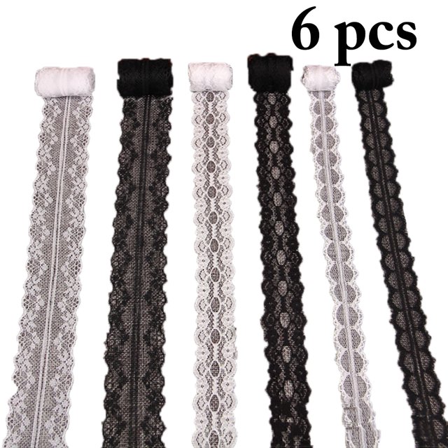 6 Rolls Lace Trim Creative DIY Lace Ribbon Lace Craft Trim for Clothing Decor