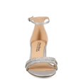 thumbnail image 3 of American Glamour Footwear Ingrid Robe Talon Bloc Largeur Moyenne Bride à la Cheville Argent, 3 of 5