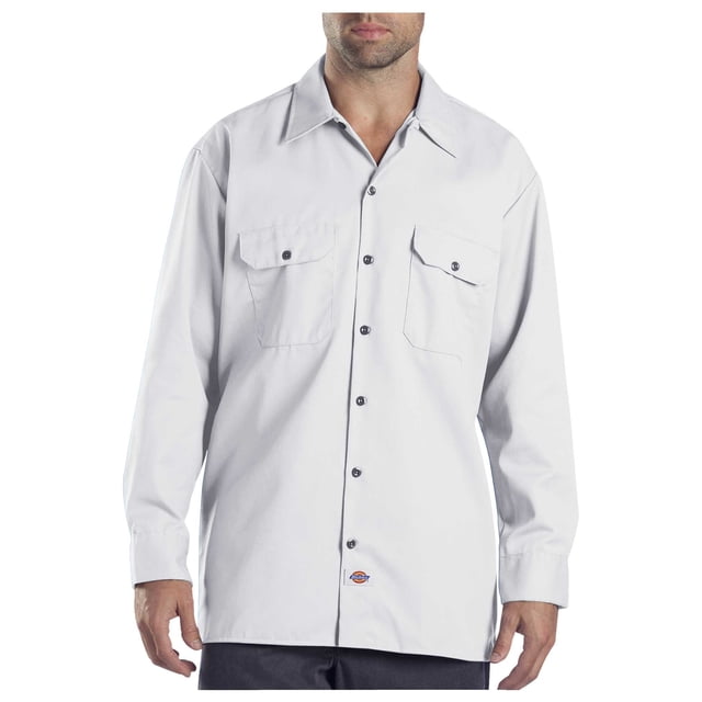 Dickies Chemise de Travail à Manches Longues pour Homme, m, Blanc