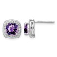 thumbnail image 1 of Boucles d'Oreilles en Améthyste de 1,70 Carat (ctw) en Argent Sterling, 1 of 4