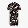 thumbnail image 4 of Pisexur Robes d'Été pour Femmes Mode à Imprimé Floral Robe Soleil Décontractée Ample à Col en V à Manches Courtes Robes T-Shirt Fluides Surdimensionnées Robe de Plage avec Poches Grande Taille Robe Mi-Mollet L-5TG, 4 of 5