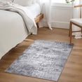 thumbnail image 3 of BERTHMEER 2'x3' Abstract Area Rugs for Living Room Bedroom Dining Room Office Farmhouse Distressed Stain Resistant Machine Washable Non-slip, Gray, 3 of 8