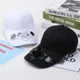 thumbnail image 3 of QualitChoice Fiber Solar Powered Fan Hat Durable Versatile Portable Convenient For All Activities Solar Fan Cap white, 3 of 5