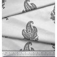 thumbnail image 3 of Soimoi Poly Georgette Fabric Floral & Paisley Block Print Fabric by Yard 42 Inch Wide, 3 of 3