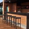 thumbnail image 3 of Gymax Patio 4 PCS Rattan Wicker Bar Stool Chairs Counter Height Barstools, 3 of 7