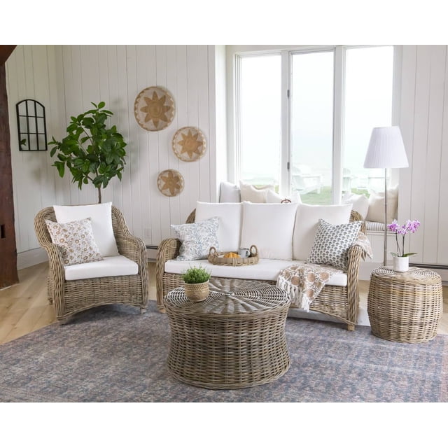 KUBU RATTAN Pouf Rond
