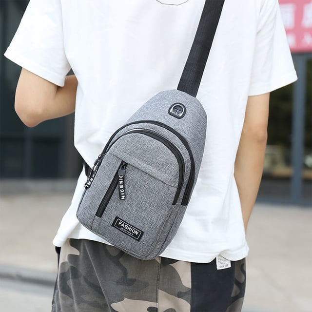 Vaidha Strap Bag Crossbody Backpack With Hole With Headphone Hole Strap Backpack Hiking Backpack Multipurpose Crossbody Chest Bag