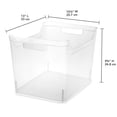 thumbnail image 2 of Sterilite Wide Shelf Home Office Storage Organizing Plastic Bin, 12 Pack, Clear, 2 of 6
