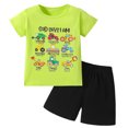 thumbnail image 1 of Toddler Boy Outfit Set Summer Clothes Pullover Car Print Shirt Short Set 2T Boy Clothes Summer, 1 of 4