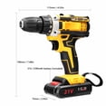thumbnail image 4 of TFixol 21V Cordless Electric Drill with Adjustable Speed, Torque & Rotation, Built-in LED Light, Cooling System, 2 Batteries & Charger, Ideal for DIY & Home Use, 4 of 6