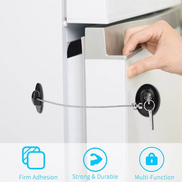 Agiferg Refrigerator Lock Fridge Lock with keys Freezer Lock with Strong Adhesives
