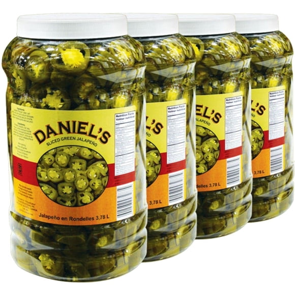 Daniel's - Sliced Jalapeno Peppers - 1ct - 3.78Ltr - Tangy & Zesty Bulk Culinary Essential (1ct)