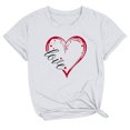 thumbnail image 2 of Meichang T-Shirts de la Saint-Valentin pour Femmes Mignons avec Cœur d'Amour T-Shirts Graphiques de Fête Manches Courtes Hauts Col Rond Coupe Ample T-Shirts Tendance T-Shirts, 2 of 3