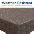 thumbnail image 2 of Sunnydaze 18" Square Polypropylene Outdoor Patio Side Table - Brown - Set of 2, 2 of 10