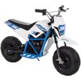 thumbnail image 1 of Huffy CR8-R 36-volt Electric Minibike, Blue/White, 1 of 9