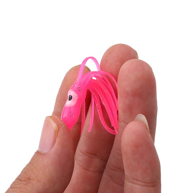 20pcs Réalistes Leurres de Pêche d'Imitation de Calmar Couleur Mixte Eau Salée Appât de Mer Douce PVC pour Aller à la Pêche