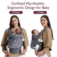 thumbnail image 3 of Momcozy Baby Carrier Newborn to Toddler Ergonomic, Cozy and Lightweight Infant Carrier for 7-44lbs, Effortless to Put On, Ideal for Hands-Free Parenting, Enhanced Lumbar Support, 3 of 7