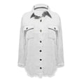 thumbnail image 2 of Yubnlvae Veste-Chemise en Denim Blanchi à la Mode Décontractée pour Femme, G, 2 of 3