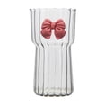 thumbnail image 1 of Double Glass Glass Double Wall Coffee Mugs Large Cups Set Ripple Glass Cup With Bow Stripe Glass Cup Glass Cup Retro Glassware Suitable For Coffee Juice Water Tea, 1 of 3