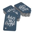 thumbnail image 2 of Inkdotpot Silver Foil Paper Hang Tags Merry And Bright Christmas Favor Tags 100 Pieces, 2 of 6