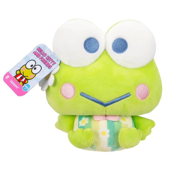 Hello Kitty® and Friends 8" Plush - Pastel Florals: Keroppi with Green Striped Shirt