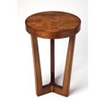 thumbnail image 1 of Round Rubberwood Accent Table In Olive Ash Burl, 1 of 5