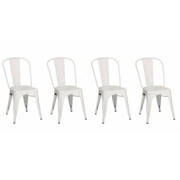 Nicer Furniture Stackable Industrial Style Dining Chairs