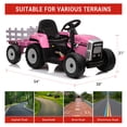 thumbnail image 3 of QinaQin 12V Toddler Ride On Tractor, Electric Toy Car with Trailer and Horn, 3 of 8