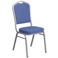 thumbnail image 1 of HERCULES Series Crown Back Stacking Banquet Chair in Burgundy Fabric - Gold Frame, 1 of 9