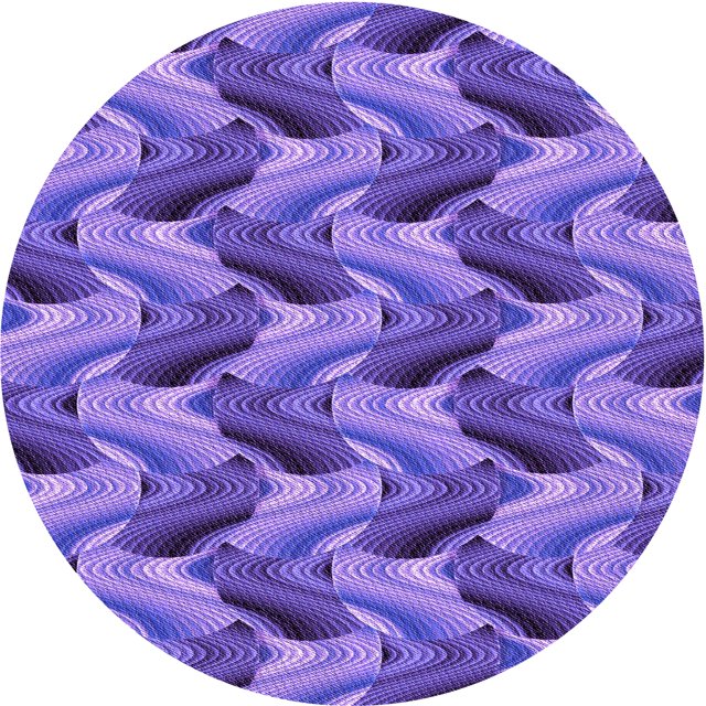 Ahgly Tapis Rond Lavable en Machine Intérieur Transitionnel Violet Améthyste Violet, 6 Pieds Rond