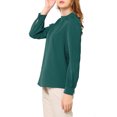 thumbnail image 4 of INSPIRE CHIC Women's Stand Collar Pleated Button Keyhole Button Blouse, 4 of 6