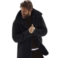 thumbnail image 2 of LOVZFMLL Jackets for Men's Casual Winter Casual Solid Color Coats Long Sleeve Button Overcoat Jacket, 2 of 9