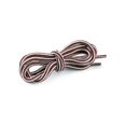 thumbnail image 2 of INSPIRE CHIC Unisex Round Rope Dual Colored Striped 1/5 Thick Boot Shoelace 150cm / 59.05" White Wine Red, 2 of 4