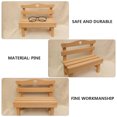 thumbnail image 3 of 1pc Decorative Mini Bench Porch Chair Miniature Landscape Bench Home Decocration, 3 of 9