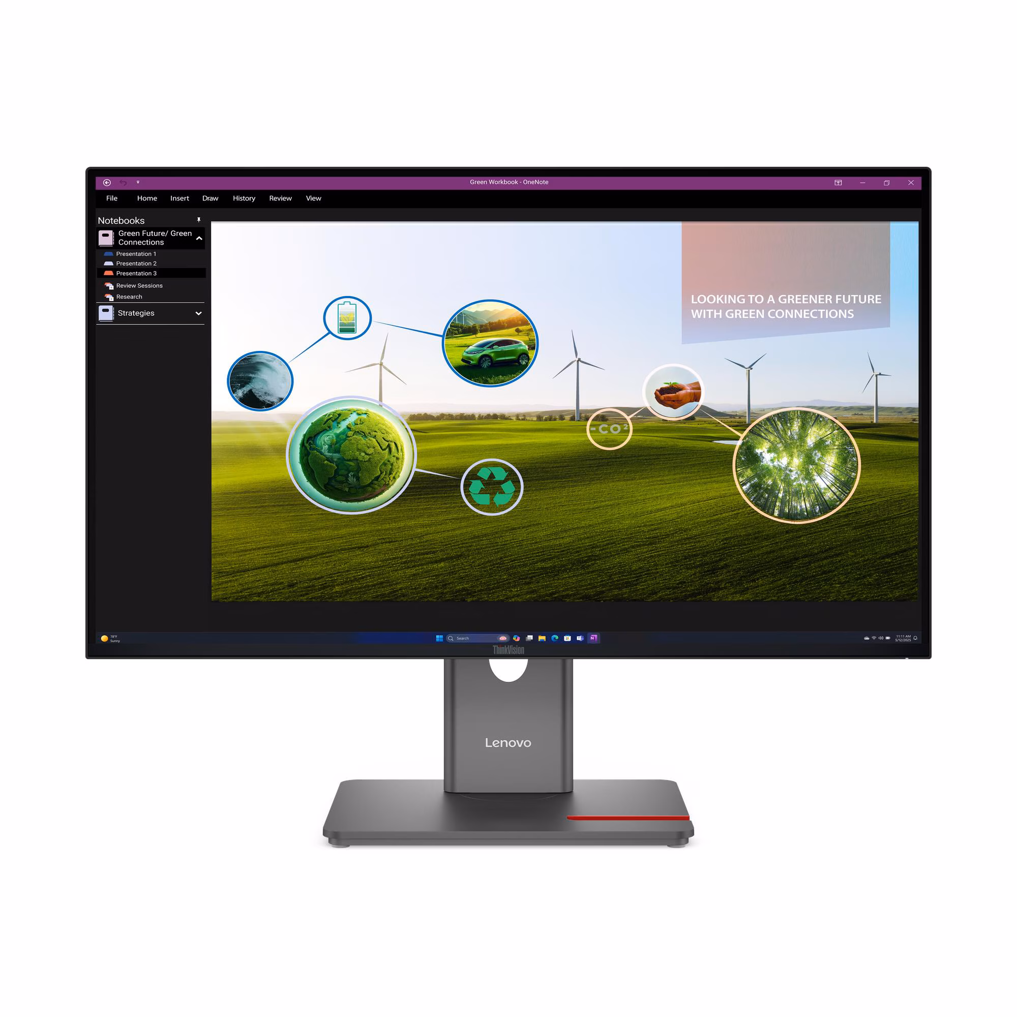 Lenovo ThinkVision P27Q-40 27", 2560 x 1440, Eclipse Black, 64A7GAR6UZ