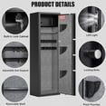 thumbnail image 2 of Riflewell 5-8 Gun Safe with Combination Lock, Steel Rifle & Shotgun Cabinet, Fireproof Anti-Theft Storage with Silent Alarm, Removable Shelf, 1 Count, 2 of 7