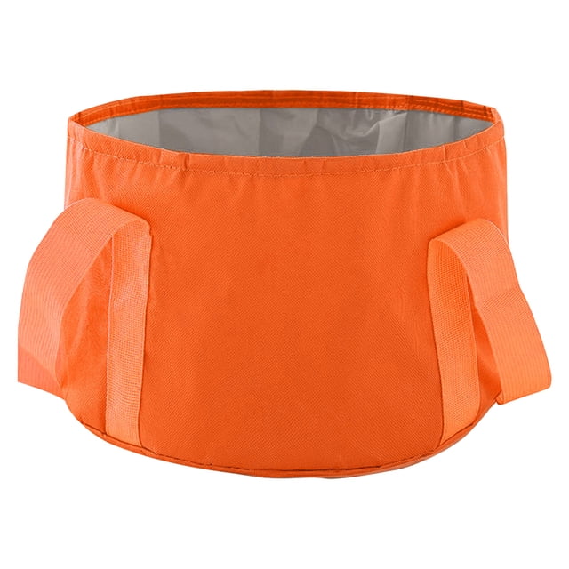 Weiweiguan 1pc Portable Collapsible Travel Bath Basin Multifunctional Water Basin (Orange)