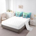 thumbnail image 3 of YST Sea Turtle Bedding Sets Full,Teal Tortoise 7 Pcs Comforter Set for Kids Boys Girls,Turtle Shell Bed in a Bag with Geometry Stripe Bed Set,Cartoon Sea Animals Fitted Sheet Bedroom Decor, 3 of 5