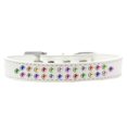 thumbnail image 1 of Deux Rangées de Confettis Cristal Taille 12 Blanc Chien Collier, 1 of 1