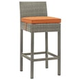 thumbnail image 1 of Modway Conduit Tabouret de Bar de Patio 30 Pouces" en Gris Pâle et Orange, 1 of 3
