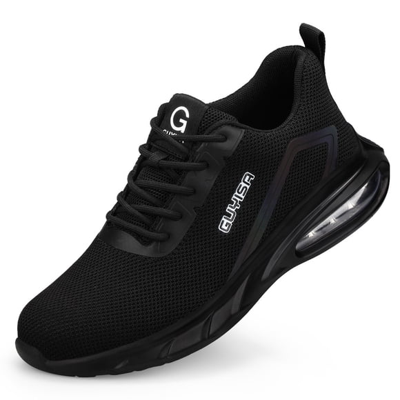 POINTERTECK Men‘s Women‘s Steel Toe Shoes Air Cushion Anti-Slip Steel Toe Safety Shoes Breathable Safety Shoes Lightweight Work Shoes