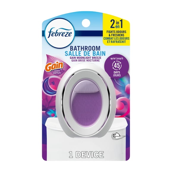 Febreze Bathroom Air Freshener, Odor-Fighting, Gain Moonlight Breeze Scent 1ct