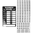 thumbnail image 1 of Miangastore 1 Set Business Hours Sign Hours of Operation Sign Store Hours Sign Sticker, 1 of 8