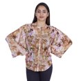 thumbnail image 1 of Moomaya Chemise Boutonnée Imprimée pour Femme Col Mandarin Manches Longues Haut d'Été, 1 of 7