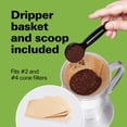 thumbnail image 1 of Hamilton Beach Pour Over Drip Coffee Maker, 17 Ounces, Glass Carafe, 1 of 7
