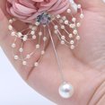 thumbnail image 4 of Xingzhi Delicate And Refined Corsage Brooches For Stylish Wedding Look Polyester Adds Touch Of Color Classic And Timeless dark green 1Set, 4 of 6